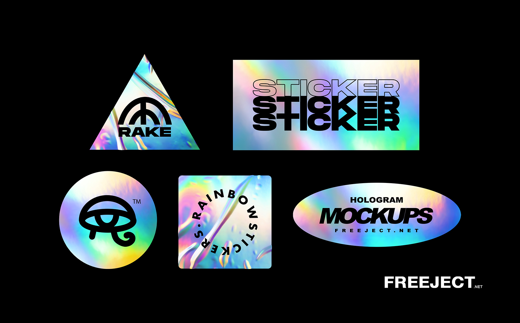 Mockups help bridge the gap between the designer's creativity and the developer's sensibility. Free 5 Holographic Rainbow Foil Sticker Mockups Psd File