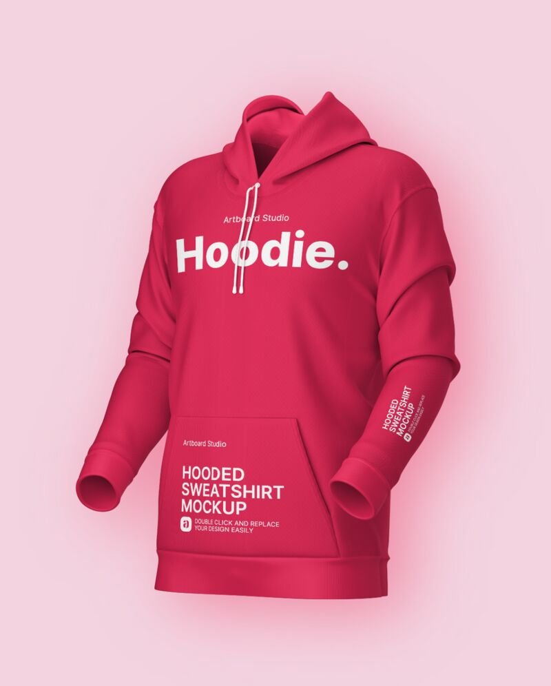 Mockups and design templates tagged with: Left Side Pullover Hoodie Mockup Template