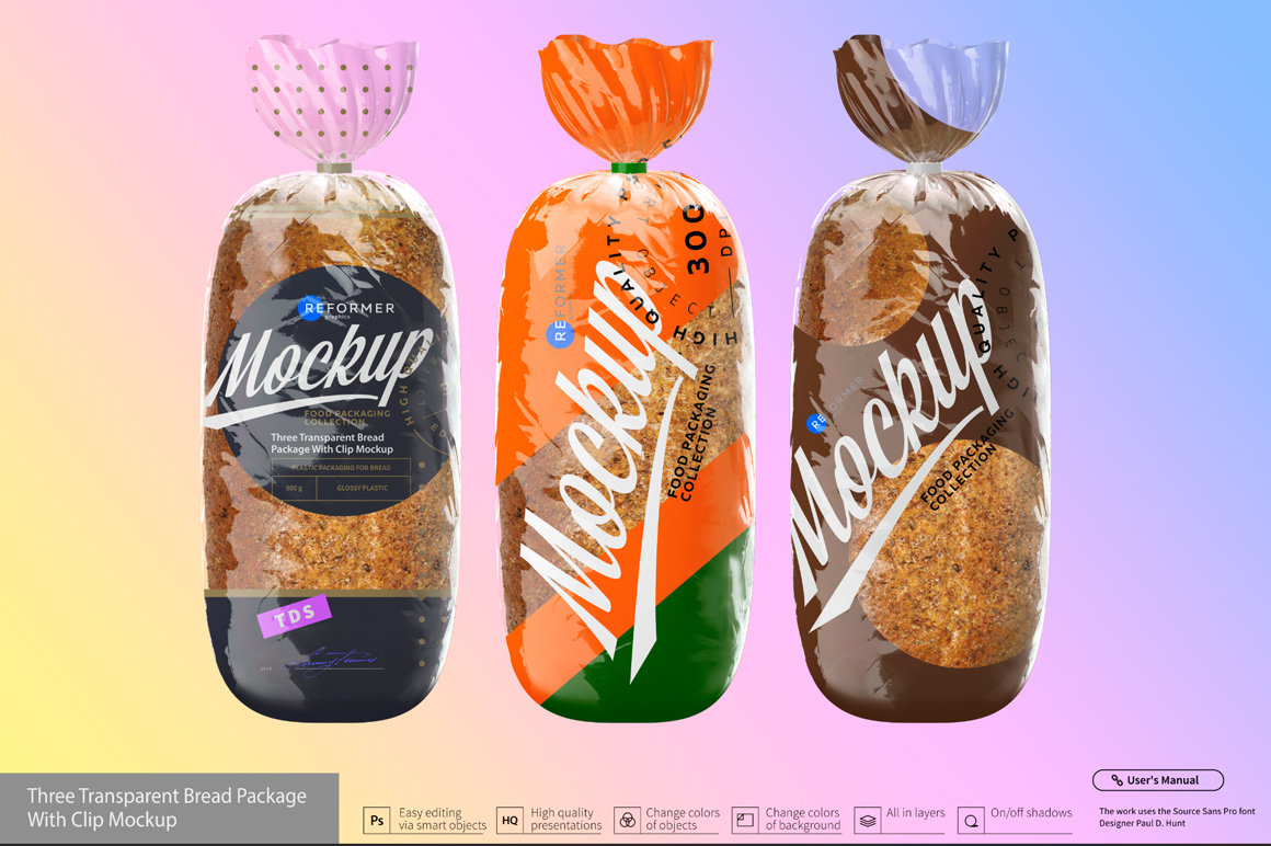 Ethnic and religious exhibition boards national ethnic policy summary religious policy propaganda overseas chinese work propaganda Three Transparent Bread Package With Clip Mockup Reformer Mockup