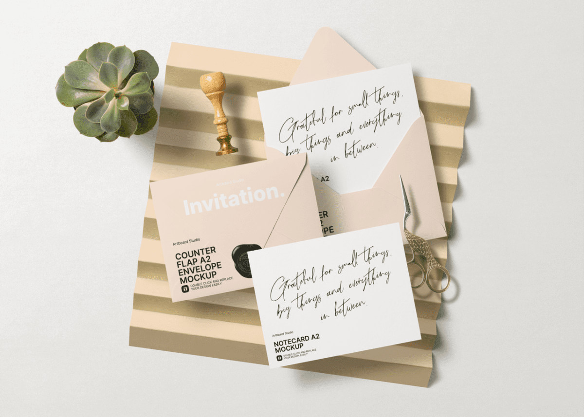 12000+ vectors, stock photos & psd files. Wedding Invitation Set Envelope Mockup Template