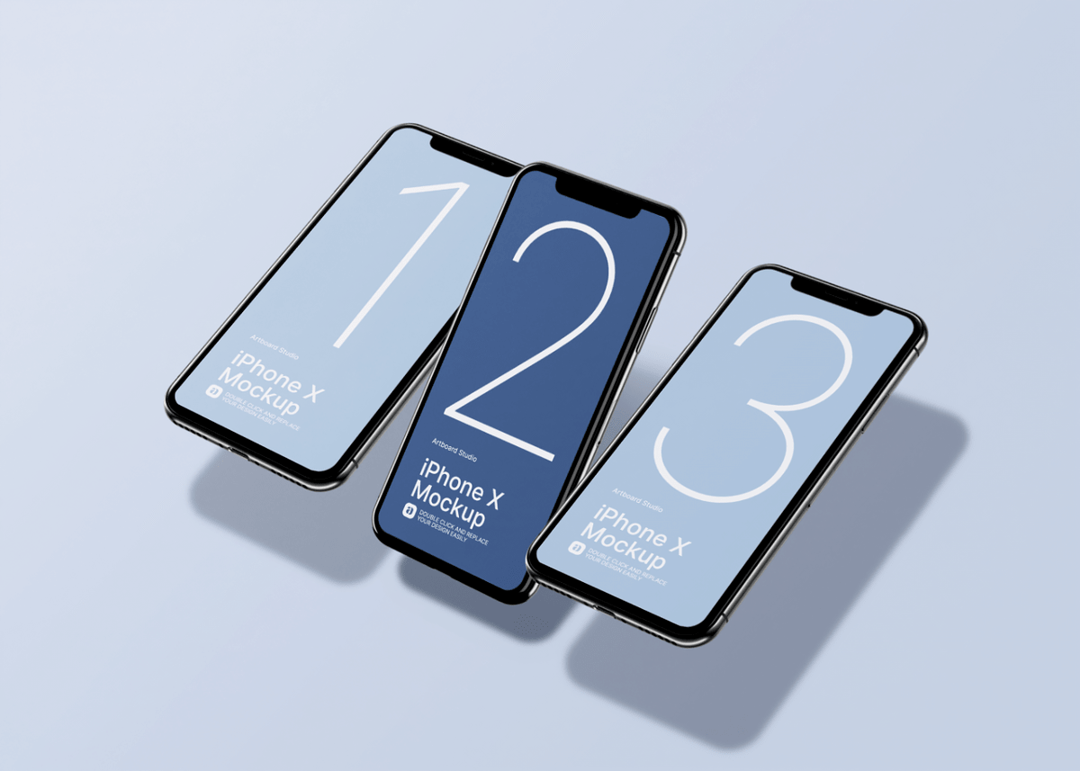 All the images are free to use. Floating Iphone X Mockup Template