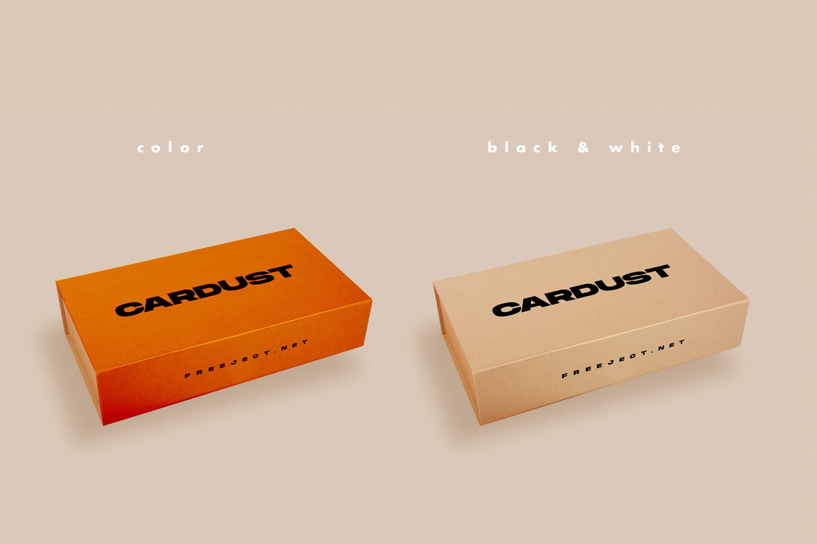 Cardboard mailing box photoshop mockup (psd). Free Download Cardboard Box Mockup Template Psd File