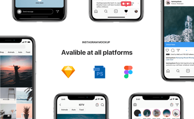 Vr sketch is a very easy way to work on a model while having real control. Instagram Mockup 2020 Psd Sketch Figma Free By Code Market Corona Todays