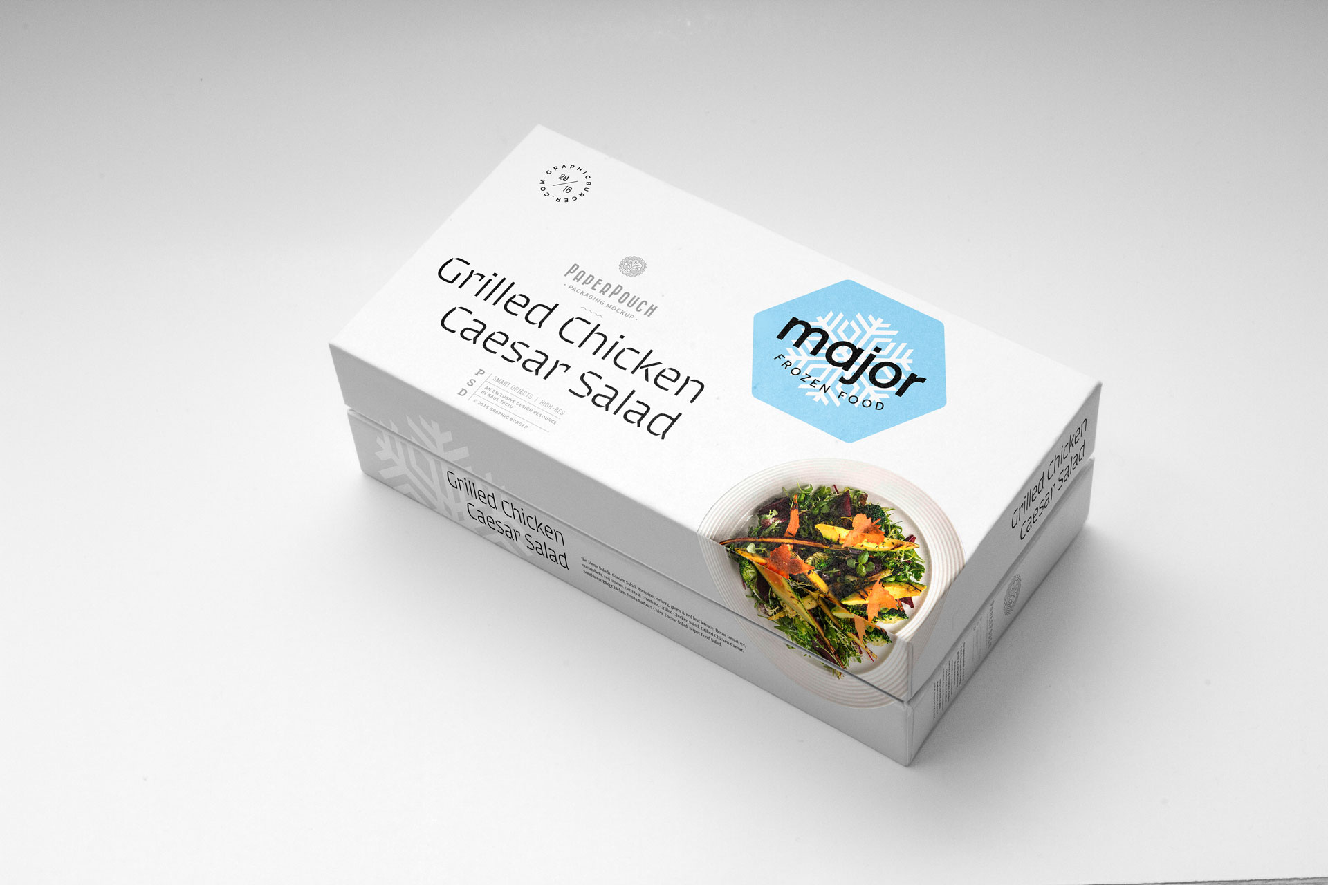 Creative food packaging mockup templates: Ministry Of Branding Major Frozen Food