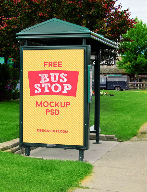 Heavy duty truck mockup psd. 150 Best Bus Stop Billboard Mockup Templates Free Premium