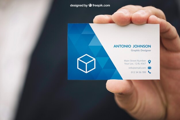 15+ Download Business Card In Hand Mockup Free Psd