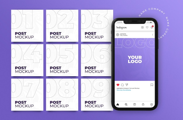 33+ Download Instagram Feed Mockup Generator Psd