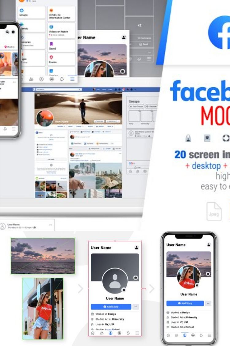 17+ Download Facebook Collection Mockup&nbsp;Psd