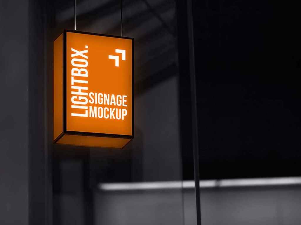 18+ Download Free Indoor Signage Mockup&nbsp;Psd